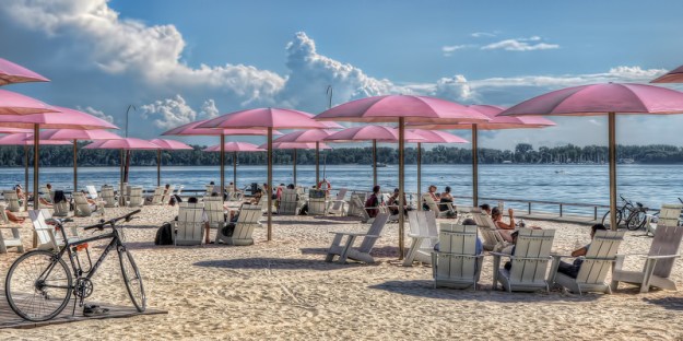 Local chill out at Sugar Beach.