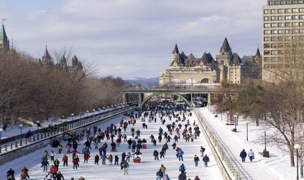 Rideau Canal Skateway in Ottawa.  (Photo credit: Ottawa Tourism)