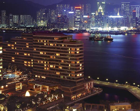 The InterContinental's night view.